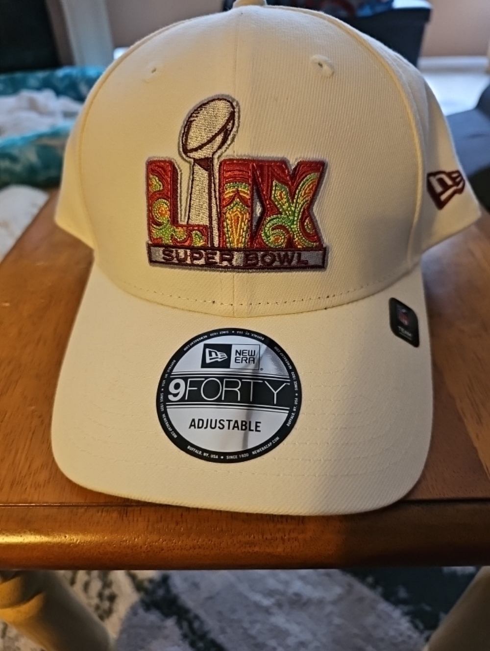New Era Adult Cream 9FORTY Adjustable Super Bowl Cap